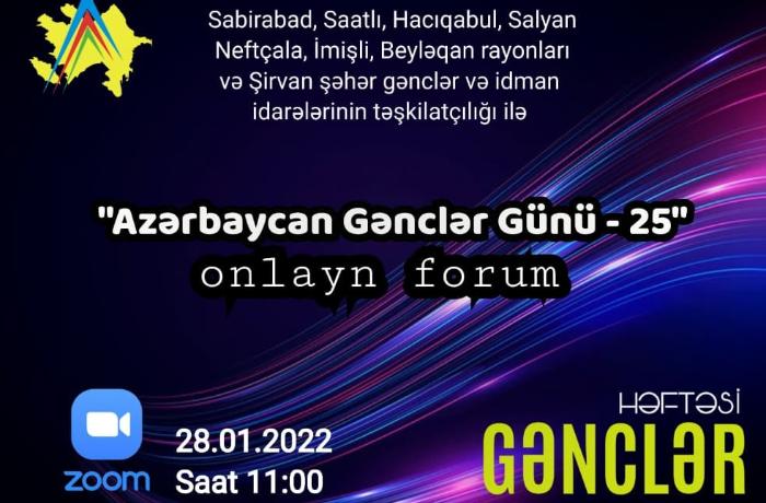 “Azərbaycan Gənclər Günü – 25” adlı onlayn forum keçirildi — FOTOLAR
