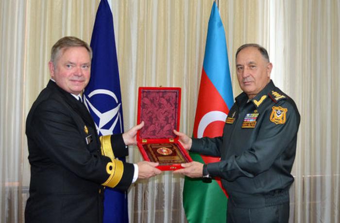 Kərim Vəliyev NATO-nun kontr-admiralı ilə görüşüb — FOTO