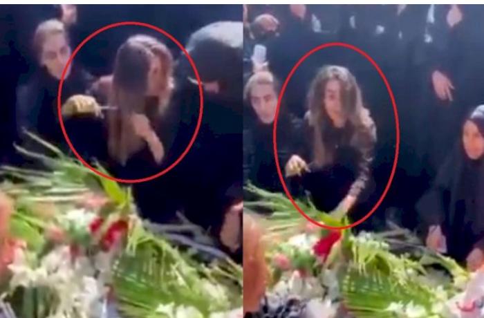 Azərbaycanlı qız öldürülən qardaşının məzarı üstündə saçlarını kəsdi — VİDEO
