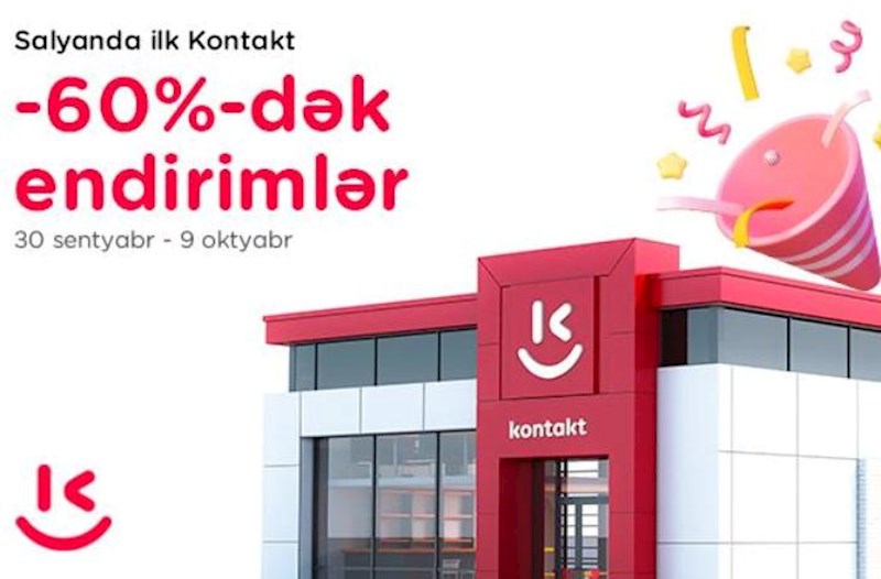 Salyanın ən böyük elektronika mağazasını “Kontakt” açdı — 60%-dək endirim