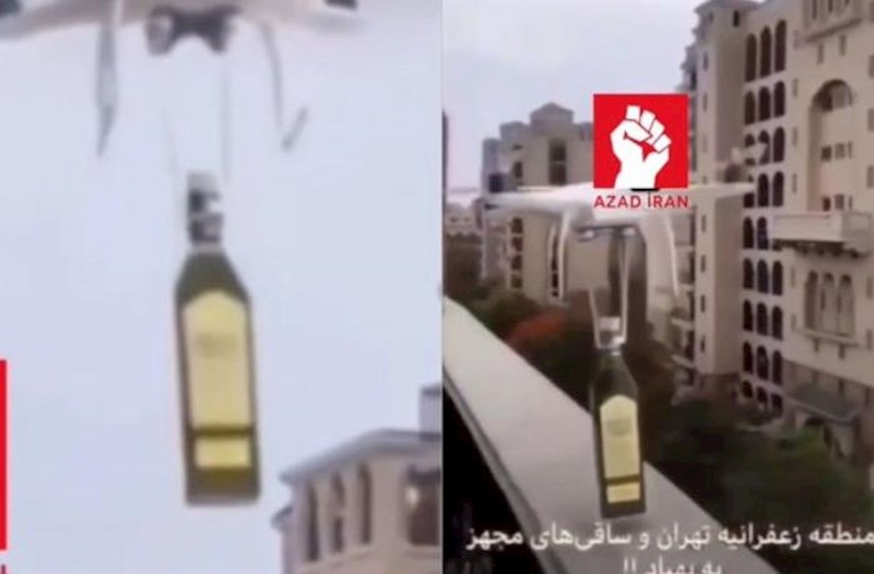 İranda dronların köməyi ilə spirtli içki alveri — VİDEO