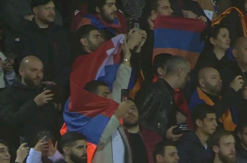 Ermənistan - Türkiyə matçında qondarma rejimin bayrağı qaldırıldı  — TƏXRİBAT 