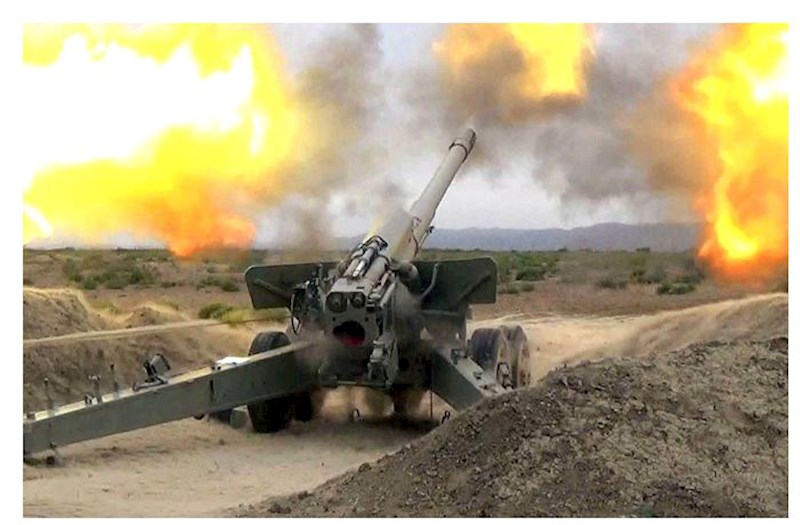 Azərbaycan Ordusunun artilleriya bölmələri döyüş atışlı təlim keçirib — VİDEO