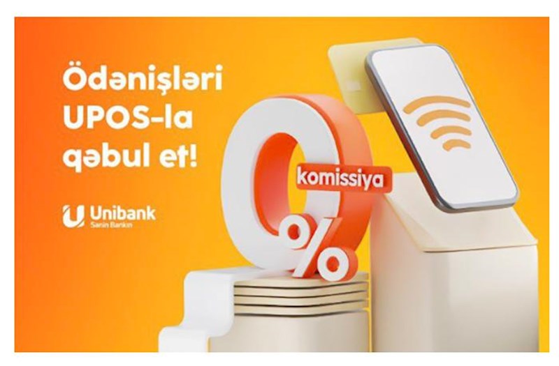 "Unibank" UPOS xidmətini biznes sahibləri üçün komissiyasız etdi