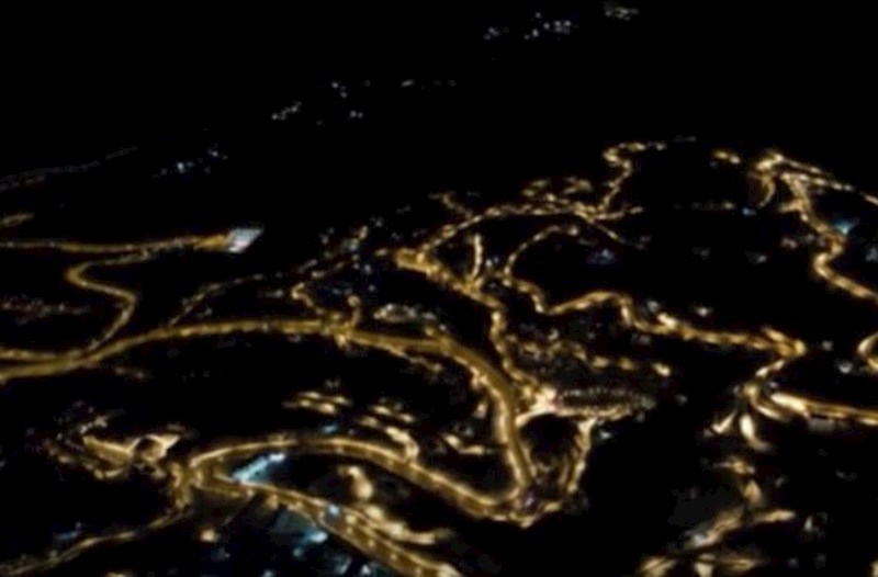 Ecazkar Laçından dronla çəkilmiş gecə görüntüləri — VİDEO